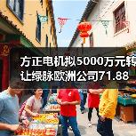 方正電機(jī)擬5000萬元轉(zhuǎn)讓綠脈歐洲公司71.88%股權(quán)（圖1）